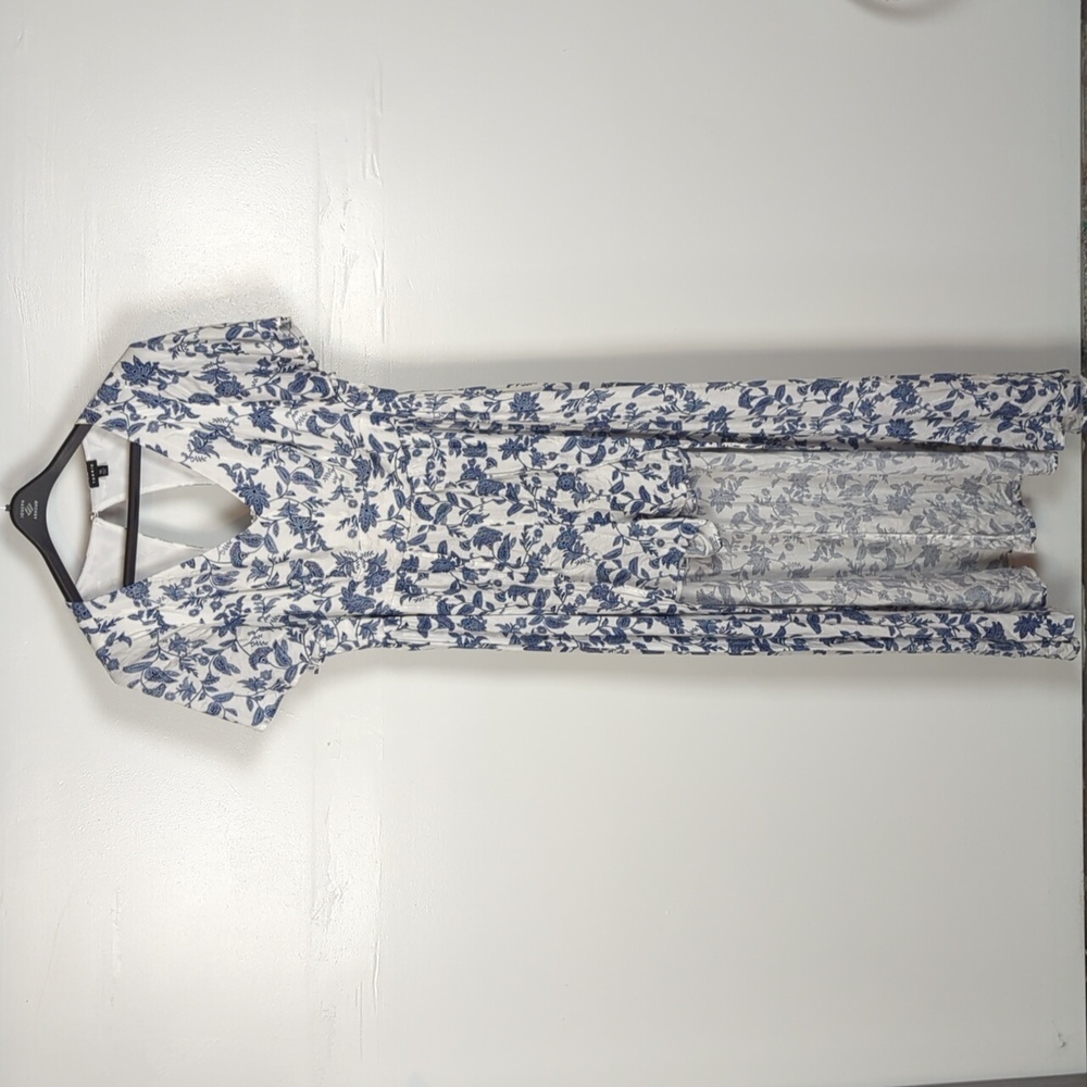 Torrid Blue and White Floral Maxi Dress